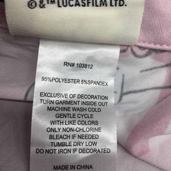 2pc Slumber Munki Christmas Baby Yoda Women Pajama Set Pink Santa Hat Snow S M L - Picture 11 of 11